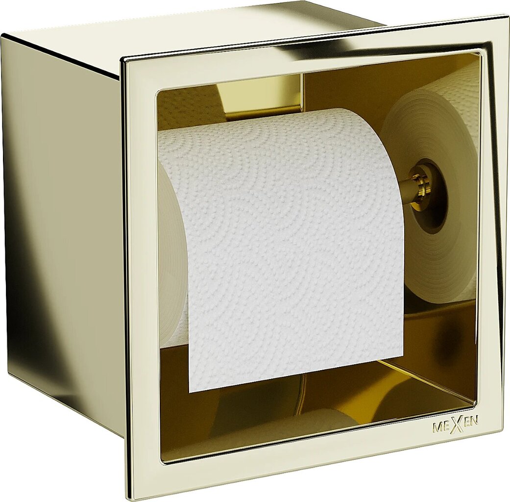 Mexen X-Wall-P peidetud tualettpaberi hoidja, Gold цена и информация | Vannitoa aksessuaarid | hansapost.ee