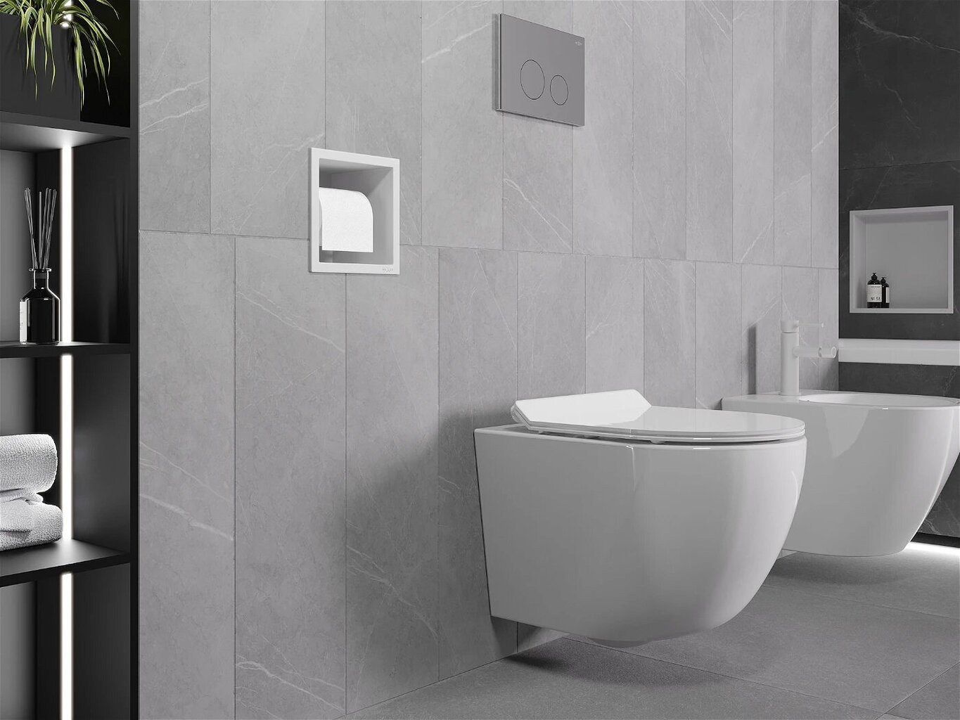 Mexen X-Wall-P peidetud tualettpaberi hoidja, White hind ja info | Vannitoa aksessuaarid | hansapost.ee