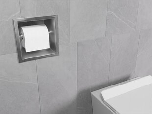 Mexen X-Wall-P peidetud tualettpaberi hoidja, Inox hind ja info | Vannitoa aksessuaarid | hansapost.ee