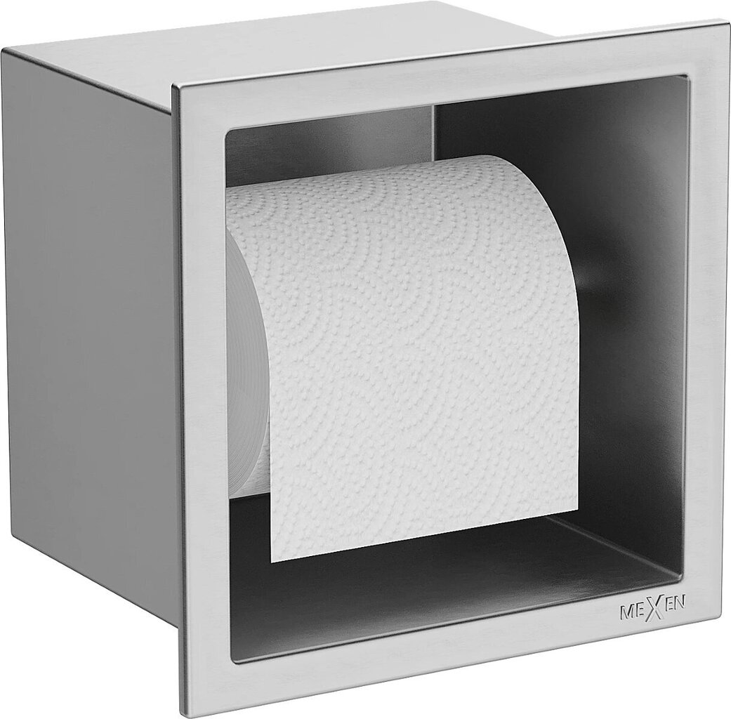 Mexen X-Wall-P peidetud tualettpaberi hoidja, Inox цена и информация | Vannitoa aksessuaarid | hansapost.ee