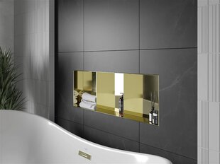 Mexen X-Wall-NR süvistatav seinariiul 3l, 90x30 cm, Gold цена и информация | Аксессуары для ванной комнаты | hansapost.ee