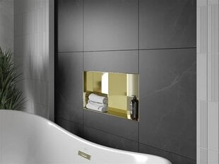 Mexen X-Wall-NR süvistatav seinariiul 2l, 60x30 cm, Gold цена и информация | Аксессуары для ванной комнаты | hansapost.ee