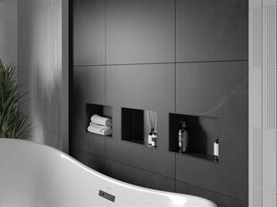 Mexen X-Wall-NR süvistatav seinariiul, 30x20 cm, Black цена и информация | Аксессуары для ванной комнаты | hansapost.ee