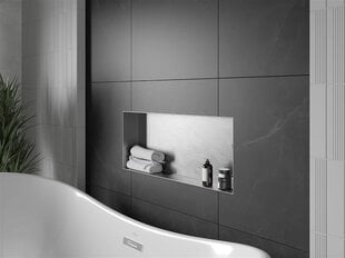 Mexen X-Wall-NR süvistatav seinariiul, 75x30 cm, Inox цена и информация | Аксессуары для ванной комнаты | hansapost.ee