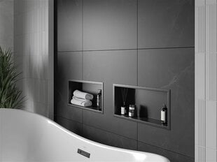 Mexen X-Wall-R süvistatav seinariiul, 45x20 cm, Black цена и информация | Аксессуары для ванной комнаты | hansapost.ee