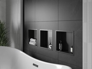 Mexen X-Wall-R süvistatav seinariiul, 30x30 cm, Black цена и информация | Аксессуары для ванной комнаты | hansapost.ee