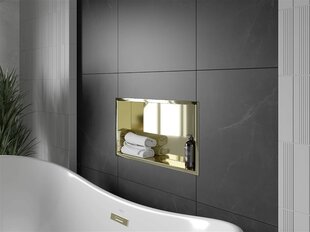 Mexen X-Wall-R süvistatav seinariiul, 60x30 cm, Gold цена и информация | Аксессуары для ванной комнаты | hansapost.ee