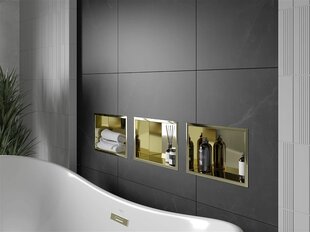 Mexen X-Wall-R süvistatav seinariiul, 30x20 cm, Gold цена и информация | Аксессуары для ванной комнаты | hansapost.ee