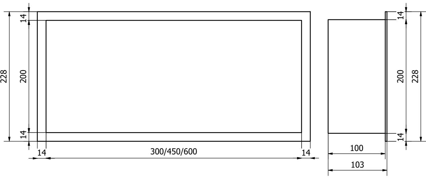 Mexen X-Wall-R süvistatav seinariiul, 45x20 cm, White цена и информация | Vannitoa aksessuaarid | hansapost.ee