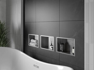 Mexen X-Wall-R süvistatav seinariiul, 30x20 cm, Inox цена и информация | Аксессуары для ванной комнаты | hansapost.ee