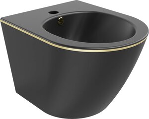 Pakabinama bidė Mexen Lena, Black matt/Gold edge цена и информация | Биде | hansapost.ee