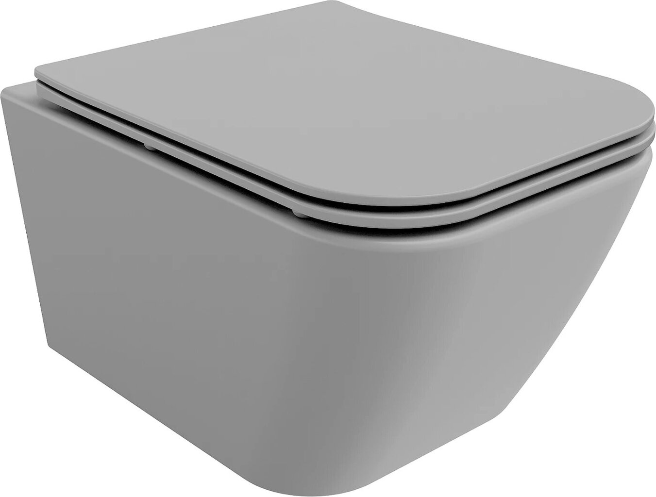 WC-pott Mexen Madox Rimless Slim Duroplast koos aeglaselt sulguva kaanega, Light grey mat цена и информация | WС-potid | hansapost.ee