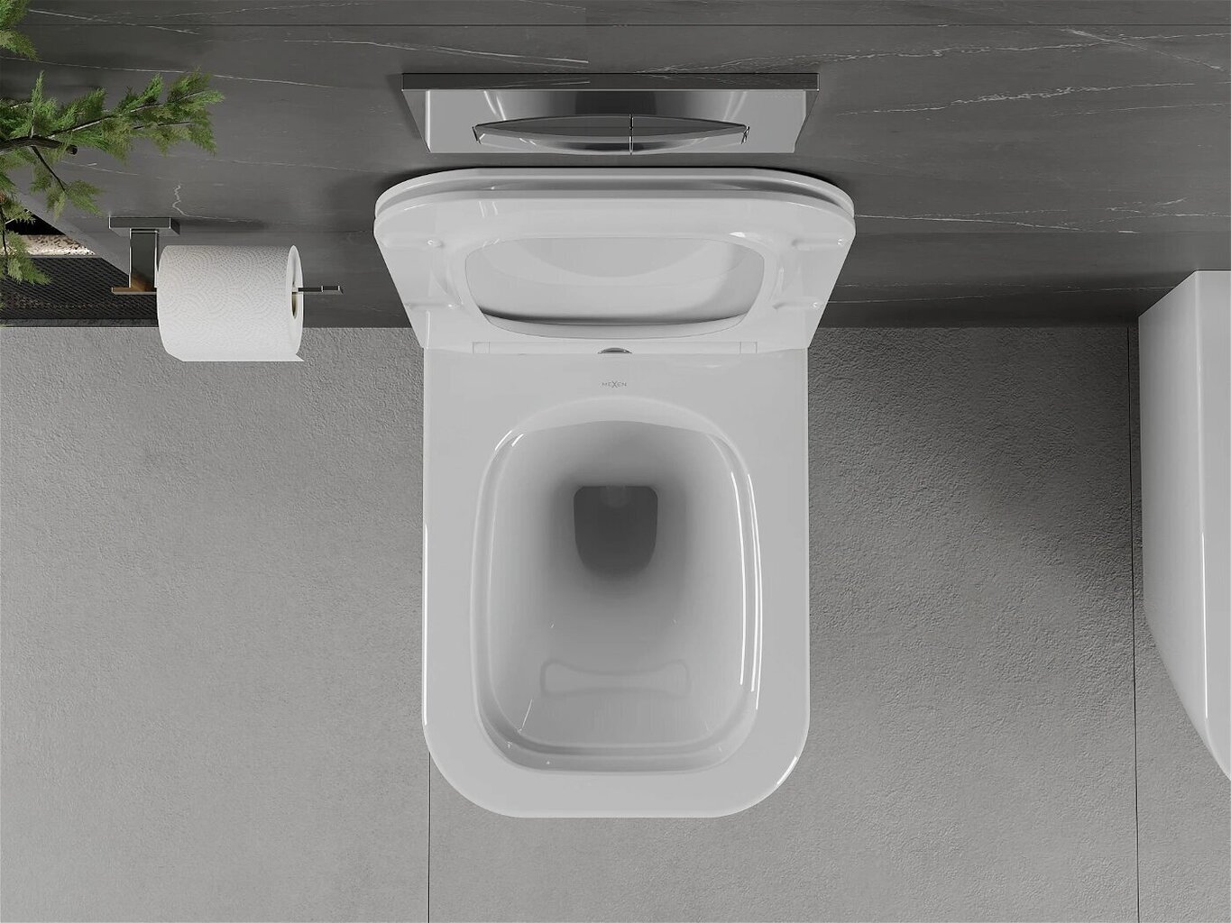 WC-pott Mexen Madox Rimless Slim Duroplast koos aeglaselt sulguva kaanega, White цена и информация | WС-potid | hansapost.ee