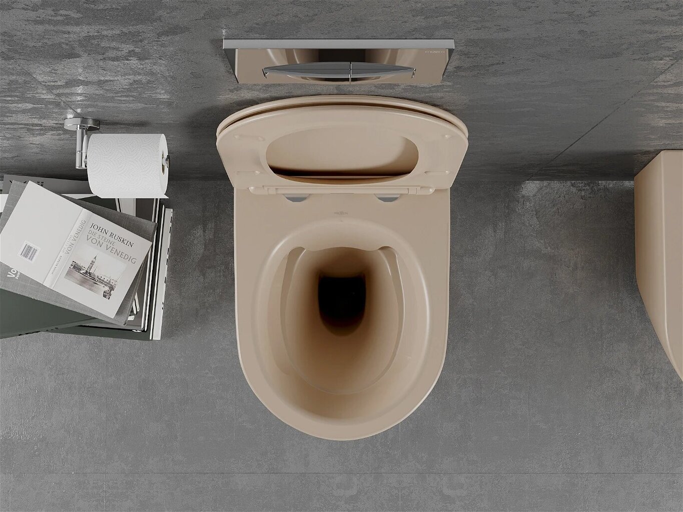 WC-pott Mexen Lena Rimless Slim Duroplast koos aeglaselt sulguva kaanega, Cappuccino mat hind ja info | WС-potid | hansapost.ee
