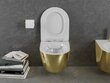 WC-pott Mexen Lena Rimless Slim Duroplast koos aeglaselt sulguva kaanega, White/Gold hind ja info | WС-potid | hansapost.ee