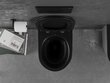 WC-pott Mexen Rico Rimless Slim Duroplast koos aeglaselt sulguva kaanega, Black matt/Silver lines цена и информация | WС-potid | hansapost.ee