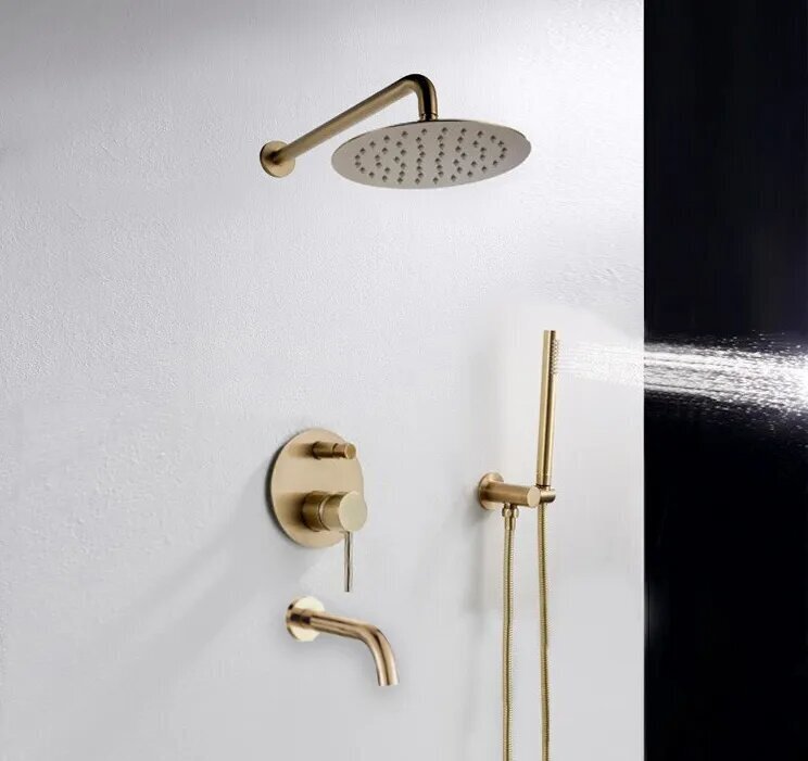 Peidetud vanni-dušikomplekt REA Lungo, Gold, + Box hind ja info | Dušikomplektid ja süsteemid | hansapost.ee