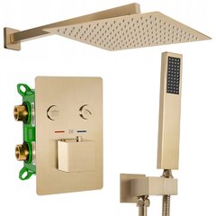 Peidetud dušikomplekt koos termostaadiga REA Fenix Davis, Brushed Gold, + Box hind ja info | Dušikomplektid ja süsteemid | hansapost.ee