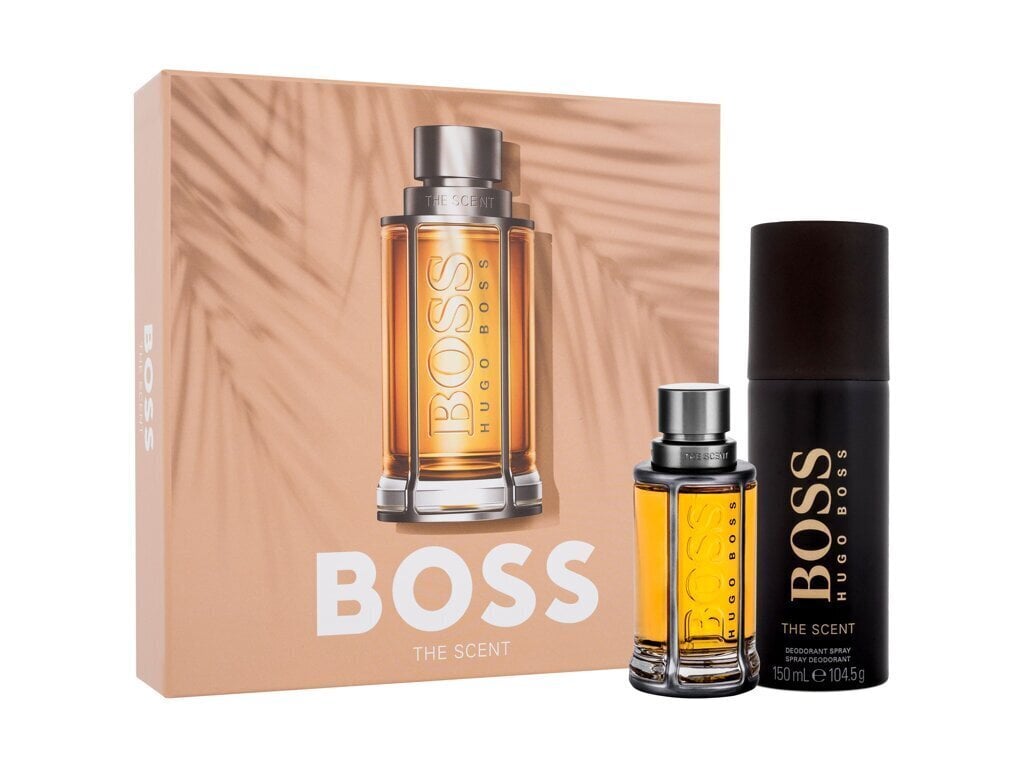 Komplekt Hugo Boss Boss The Scent meestele: parfüümvesi EDT meestele 50 ml + pihustatav deodorant 150 ml цена и информация | Parfüümid meestele | hansapost.ee