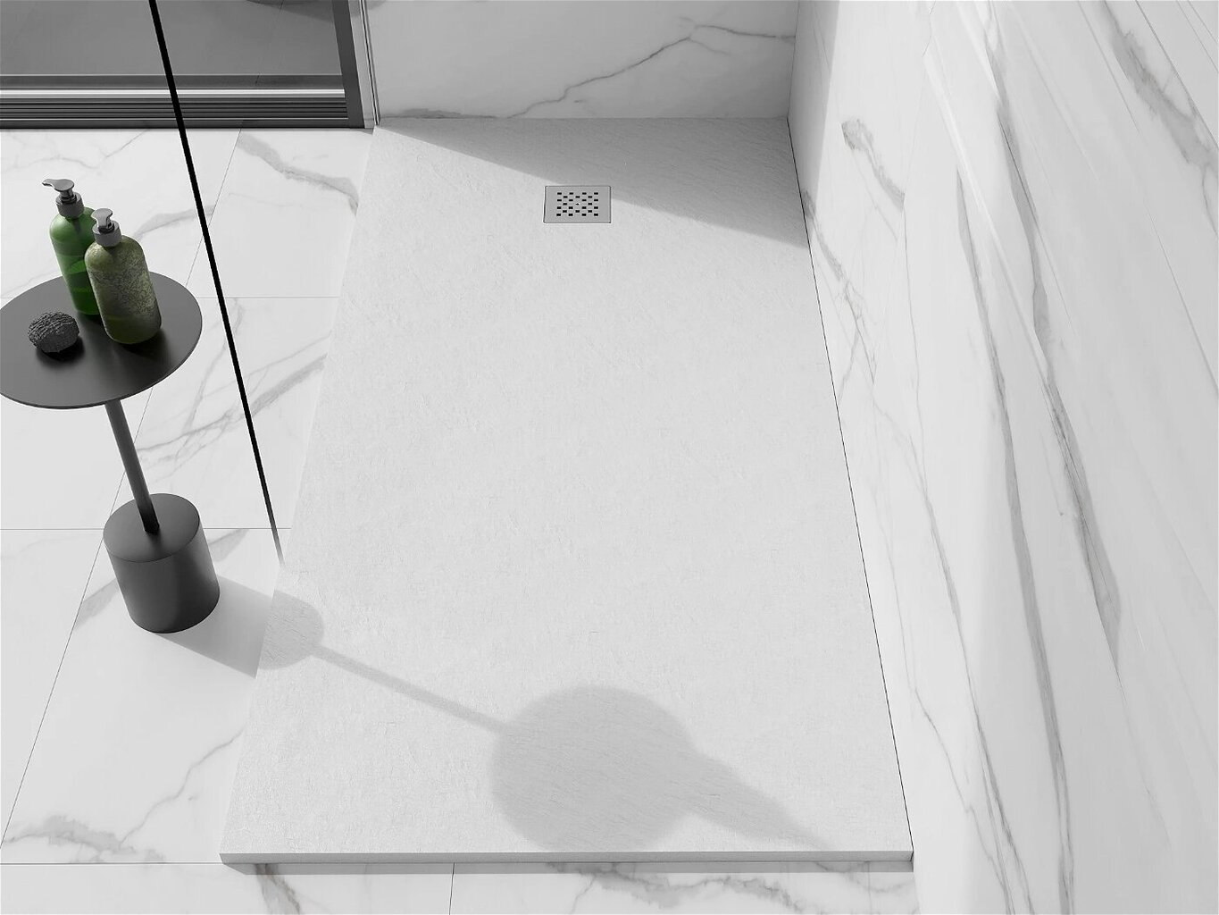 Ristkülikukujuline dušialus Mexen Stone+ koos sifooniga, white, 180x70,80,90,100 cm цена и информация | Dušialused | hansapost.ee