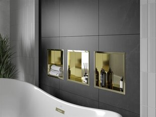 Mexen X-Wall-R süvistatav seinariiul, 30x30 cm, Gold цена и информация | Аксессуары для ванной комнаты | hansapost.ee