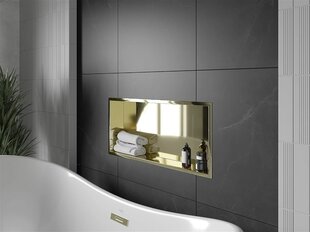 Mexen X-Wall-R süvistatav seinariiul, 75x30 cm, Gold цена и информация | Аксессуары для ванной комнаты | hansapost.ee