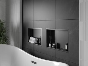 Mexen X-Wall-R süvistatav seinariiul, 45x30 cm, Black цена и информация | Аксессуары для ванной комнаты | hansapost.ee