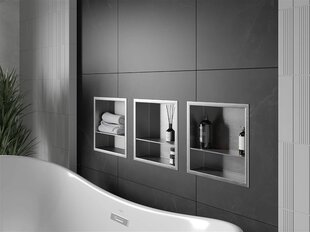 Mexen X-Wall-R süvistatav seinariiul 2l, 30x30 cm, Inox цена и информация | Аксессуары для ванной комнаты | hansapost.ee