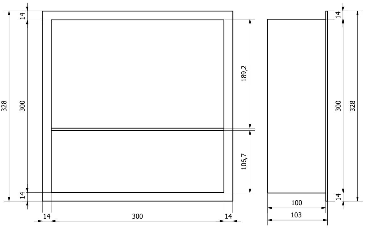 Mexen X-Wall-R süvistatav seinariiul 2l, 30x30 cm, Inox hind ja info | Vannitoa aksessuaarid | hansapost.ee