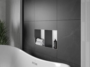 Mexen X-Wall-NR süvistatav seinariiul 2l, 60x30 cm, Inox цена и информация | Аксессуары для ванной комнаты | hansapost.ee