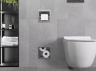 Mexen X-Wall-BP peidetud tualettpaberi hoidja koos ümbrisega, Inox hind ja info | Vannitoa aksessuaarid | hansapost.ee