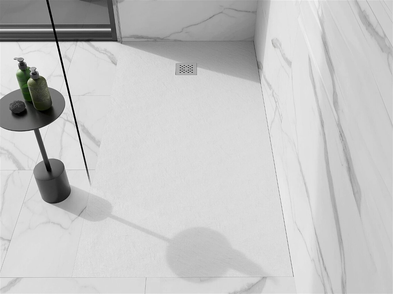 Ristkülikukujuline dušialus Mexen Stone+ koos sifooniga, white, 160x70,80,90,100 cm hind ja info | Dušialused | hansapost.ee