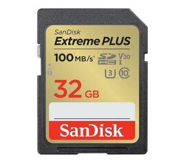 SanDisk Extreme PLUS microSDHC 32GB цена и информация | Карты памяти для фотоаппаратов, камер | hansapost.ee