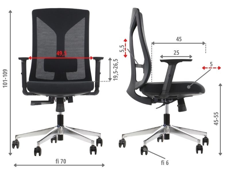 Kontoritool Stema Hager, must hind ja info | Kontoritoolid | hansapost.ee