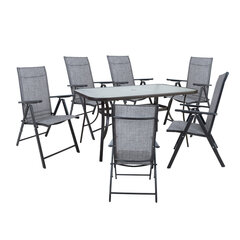 Садовая мебель DUBLIN (стол и 6 стульев) серый цена и информация | Комплекты уличной мебели | hansapost.ee