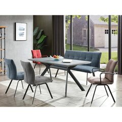 Söögilaud EDDY 160/220x90xH76cm hall, melamiin, metalljalad price and information | Kitchen tables, dining tables | hansapost.ee