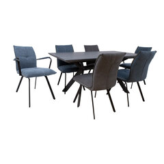 Обеденный комплект EDDY-2 с 6 стульями цена и информация | Комплекты мебели для столовой | hansapost.ee