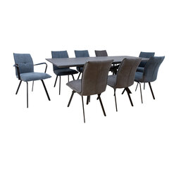 Обеденный комплект EDDY-2 с 8 стульями цена и информация | Комплекты мебели для столовой | hansapost.ee