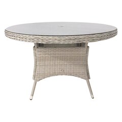 Laud ASCOT D121xH75cm, hall, alumiinium, plastikpunutis price and information | Garden tables | hansapost.ee