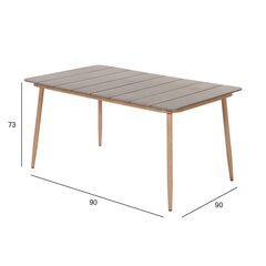 Laud NORWAY 147x90xH73cm, beež, alumiinium price and information | Köögilauad, söögilauad | hansapost.ee