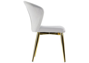Мягкий обеденный стул A2A CN-6080, светло-серый с золотистой рамкой цена и информация | Стулья для кухни и столовой | hansapost.ee