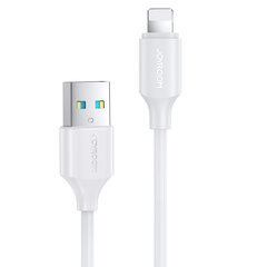 Joyroom USB Charging / Data Cable - Lightning 2.4A 0.25m white (S-UL012A9) (0,25) hind ja info | Mobiiltelefonide kaablid | hansapost.ee