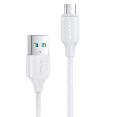 Joyroom cable USB-A - Micro USB 480Mb / s 2.4A 0.25m white (S-UM018A9) (White) hind ja info | Mobiiltelefonide kaablid | hansapost.ee