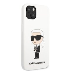 Karl Lagerfeld Liquid Silicone Ikonik NFT Case for iPhone 13 White цена и информация | Чехлы для телефонов | hansapost.ee