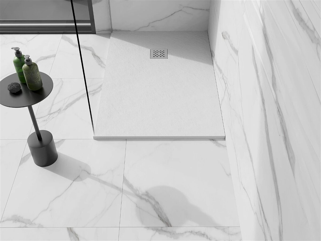 Ristkülikukujuline dušialus Mexen Stone+ sifooniga, White, 120x70,80,90,100 cm цена и информация | Dušialused | hansapost.ee