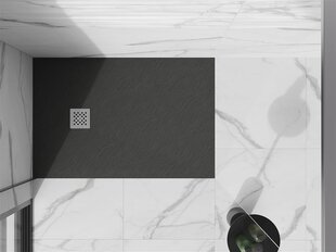 Прямоугольный душевой поддон Mexen Stone+ с сифоном, антрацит, 90x70,80 см цена и информация | Стойки для душа | hansapost.ee