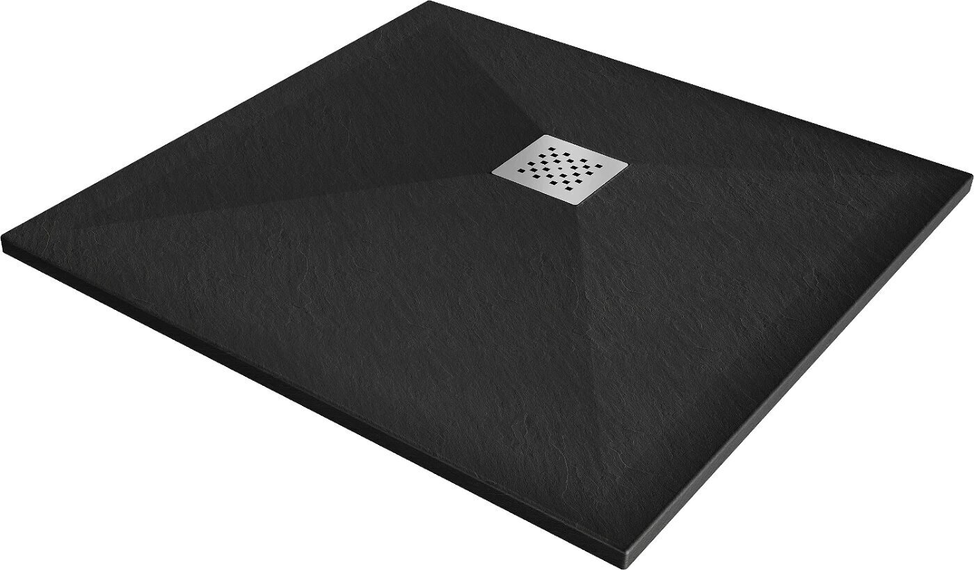 Ruudukujuline dušialus Mexen Stone+ sifooniga, Black, 70/80/90/100 cm цена и информация | Dušialused | hansapost.ee