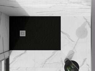Прямоугольный душевой поддон Mexen Stone+ с сифоном, черный цвет, 130x70,80,90 см цена и информация | Стойки для душа | hansapost.ee