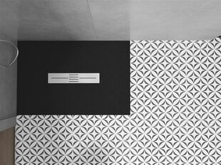 Прямоугольный душевой поддон Mexen Toro SMC с сифоном, черный цвет, 120x70,80,90 см цена и информация | Стойки для душа | hansapost.ee