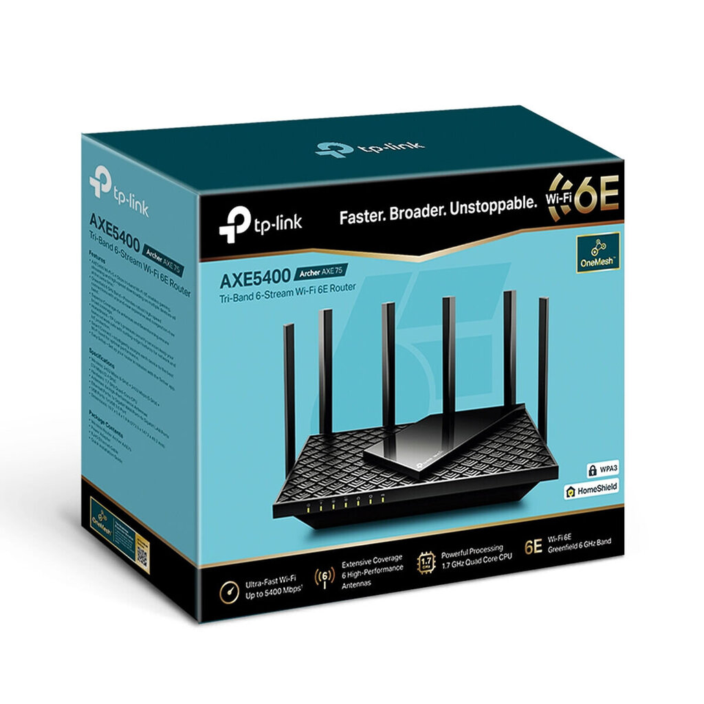 TP-Link Archer AXE75 hind ja info | Ruuterid | hansapost.ee